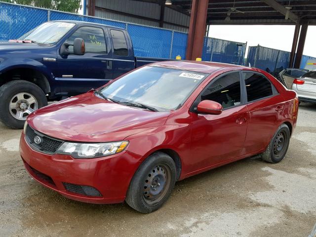 KNAFU4A24B5413788 - 2011 KIA FORTE EX RED photo 2