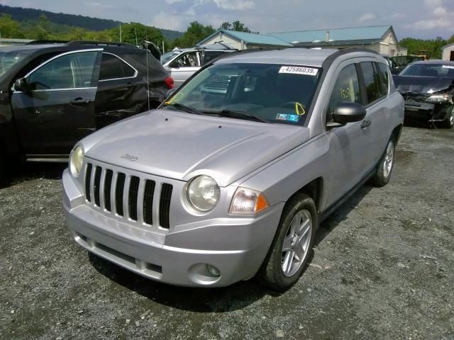 1J8FF47W77D597556 - 2007 JEEP COMPASS SILVER photo 2