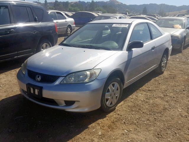 1HGEM22314L080508 - 2004 HONDA CIVIC DX V SILVER photo 2