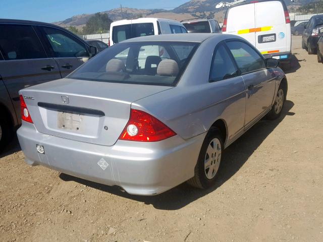 1HGEM22314L080508 - 2004 HONDA CIVIC DX V SILVER photo 4