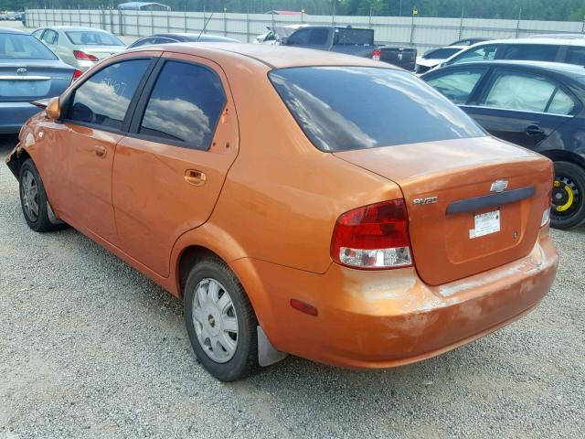 KL1TG52625B496901 - 2005 CHEVROLET AVEO LT ORANGE photo 3