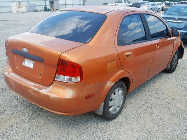 KL1TG52625B496901 - 2005 CHEVROLET AVEO LT ORANGE photo 4