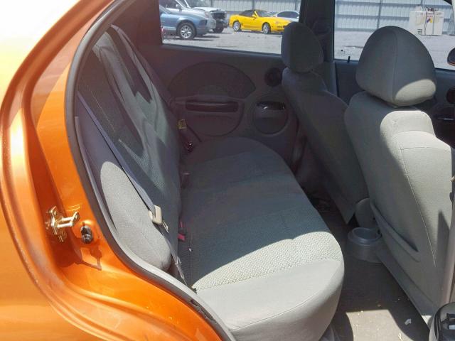 KL1TG52625B496901 - 2005 CHEVROLET AVEO LT ORANGE photo 6