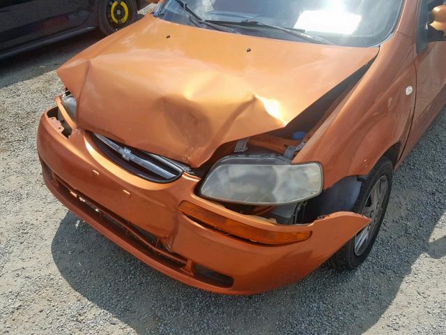 KL1TG52625B496901 - 2005 CHEVROLET AVEO LT ORANGE photo 9