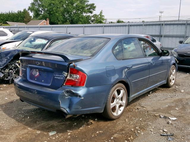 4S3BL676054213480 - 2005 SUBARU LEGACY GT BLUE photo 4