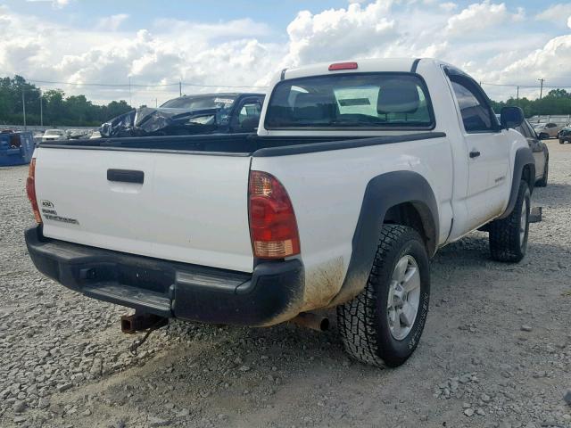 5TEPX42N28Z549947 - 2008 TOYOTA TACOMA WHITE photo 4