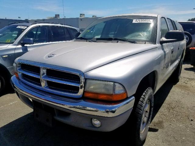 1B7HG2AZ81S258652 - 2001 DODGE DAKOTA QUA SILVER photo 2