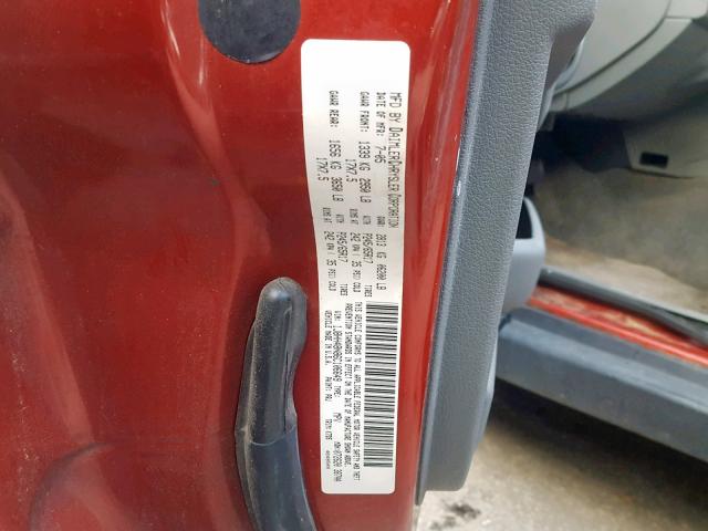 1J8HH48N86C106649 - 2006 JEEP COMMANDER RED photo 10