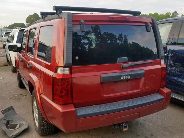 1J8HH48N86C106649 - 2006 JEEP COMMANDER RED photo 3