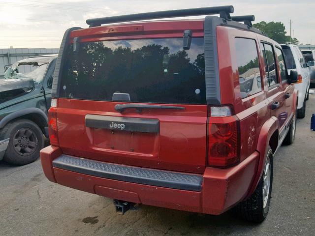 1J8HH48N86C106649 - 2006 JEEP COMMANDER RED photo 4