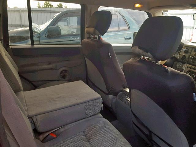 1J8HH48N86C106649 - 2006 JEEP COMMANDER RED photo 6