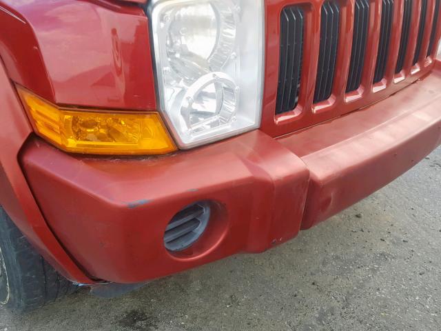 1J8HH48N86C106649 - 2006 JEEP COMMANDER RED photo 9