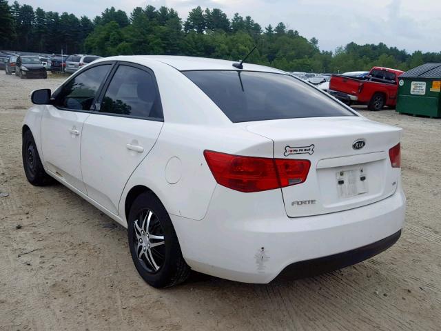 KNAFU4A21A5175526 - 2010 KIA FORTE EX WHITE photo 3