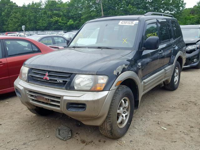 JA4MW31R61J009080 - 2001 MITSUBISHI MONTERO XL BLACK photo 2