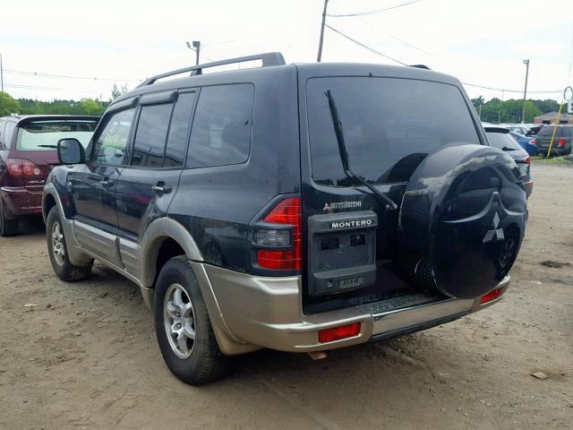 JA4MW31R61J009080 - 2001 MITSUBISHI MONTERO XL BLACK photo 3