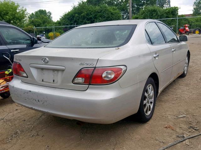 JTHBF30G030131227 - 2003 LEXUS ES 300 GRAY photo 4