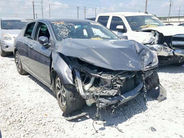 1HGCR3F82HA001188 - 2017 HONDA ACCORD EXL GRAY photo 1