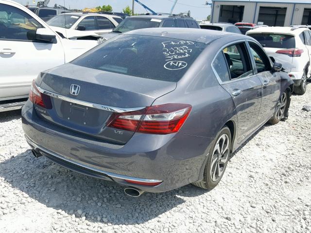 1HGCR3F82HA001188 - 2017 HONDA ACCORD EXL GRAY photo 4