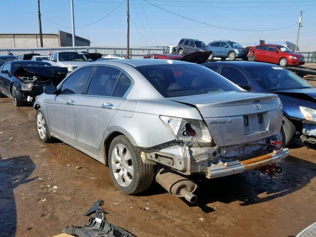 1HGCP36858A028133 - 2008 HONDA ACCORD EXL SILVER photo 3