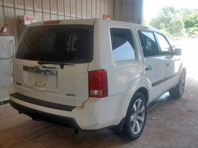 5FNYF4H26BB082285 - 2011 HONDA PILOT LX WHITE photo 4