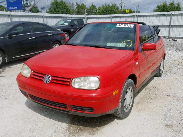 3VWCC21V41M803058 - 2001 VOLKSWAGEN CABRIO GLS RED photo 2