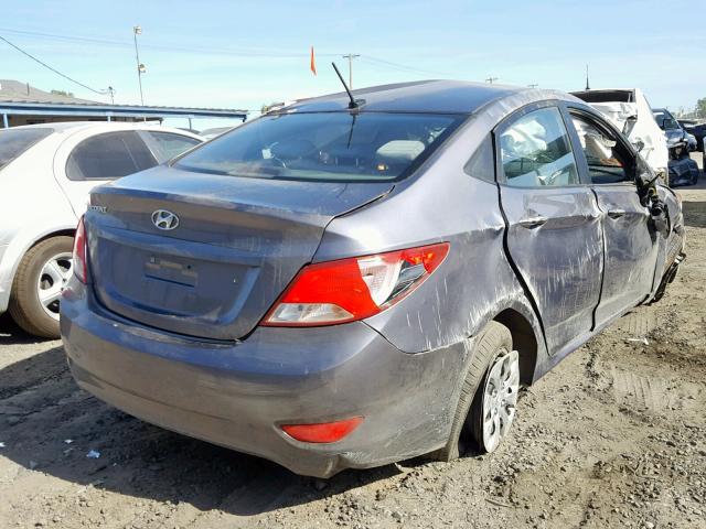 KMHCT4AE0HU286826 - 2017 HYUNDAI ACCENT SE CHARCOAL photo 4