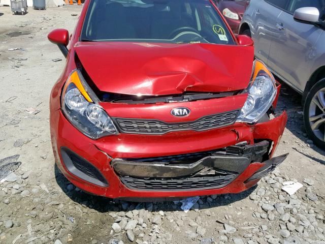 KNADM5A31E6382004 - 2014 KIA RIO LX BURGUNDY photo 9