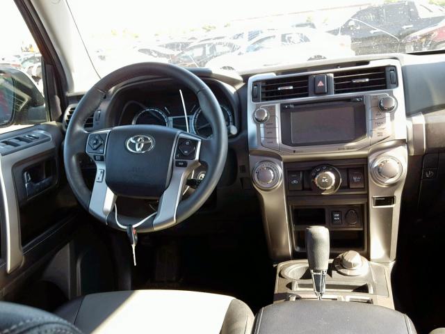 JTEBU5JR3G5302754 - 2016 TOYOTA 4RUNNER SR შავი ფოტო 9