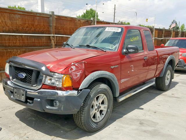 1FTZR45EX5PA31246 - 2005 FORD RANGER SUP RED photo 2