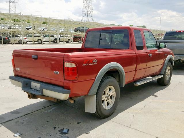 1FTZR45EX5PA31246 - 2005 FORD RANGER SUP RED photo 4