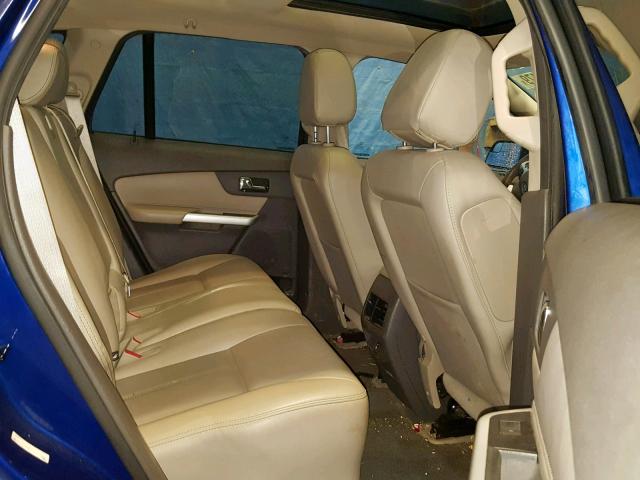 2FMDK4JC9DBB20648 - 2013 FORD EDGE SEL BLUE photo 6