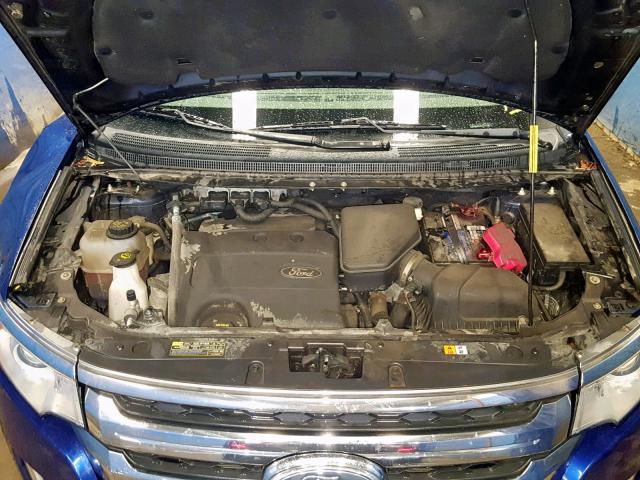 2FMDK4JC9DBB20648 - 2013 FORD EDGE SEL BLUE photo 7