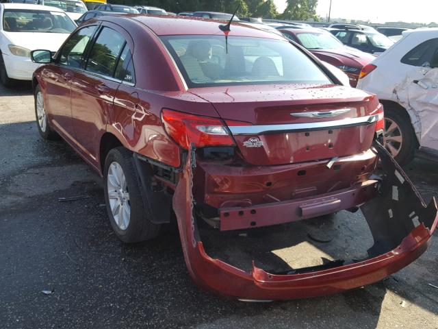 1C3CCBBB4DN558722 - 2013 CHRYSLER 200 TOURIN RED photo 3