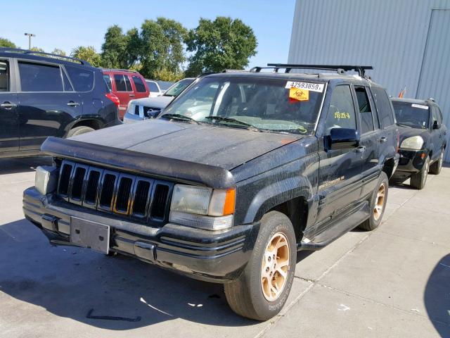 1J4EZ78S1TC130697 - 1996 JEEP GRAND CHER BLACK photo 2