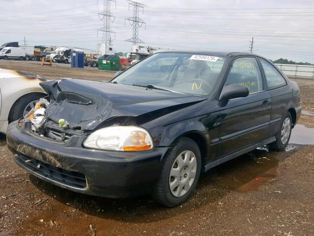 1HGEJ6224WL036223 - 1998 HONDA CIVIC DX BLACK photo 2