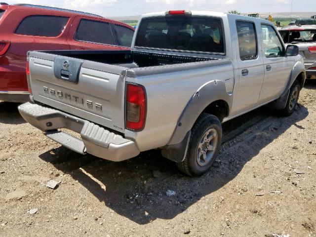 1N6ED27T82C389569 - 2002 NISSAN FRONTIER C SILVER photo 4