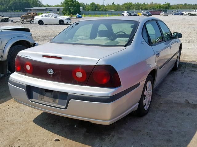 2G1WF55E329220034 - 2002 CHEVROLET IMPALA SILVER photo 4