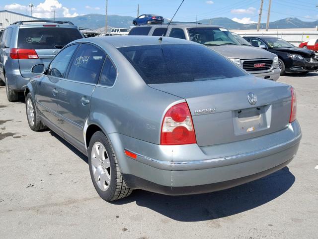 WVWAD63B05E019506 - 2005 VOLKSWAGEN PASSAT GLS GRAY photo 3