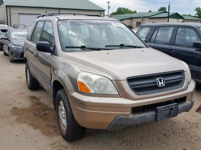 2HKYF18134H560902 - 2004 HONDA PILOT LX TAN photo 1