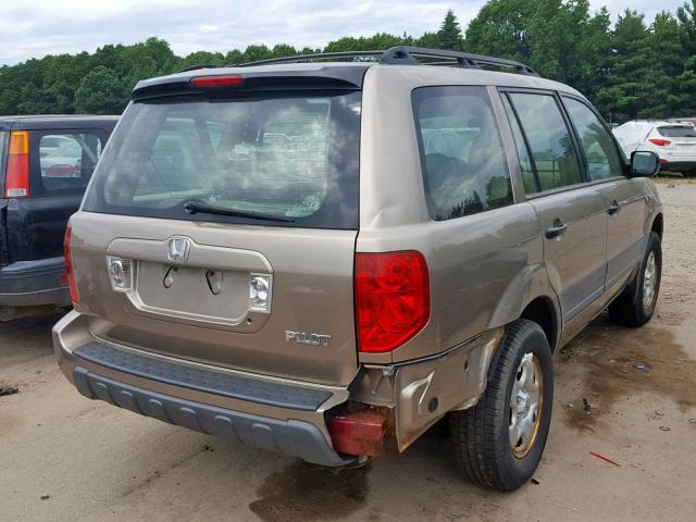 2HKYF18134H560902 - 2004 HONDA PILOT LX TAN photo 4