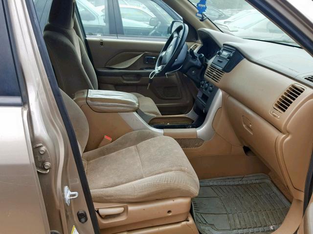 2HKYF18134H560902 - 2004 HONDA PILOT LX TAN photo 5