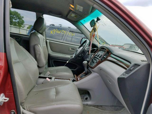 JTEDP21A150061215 - 2005 TOYOTA HIGHLANDER RED photo 5