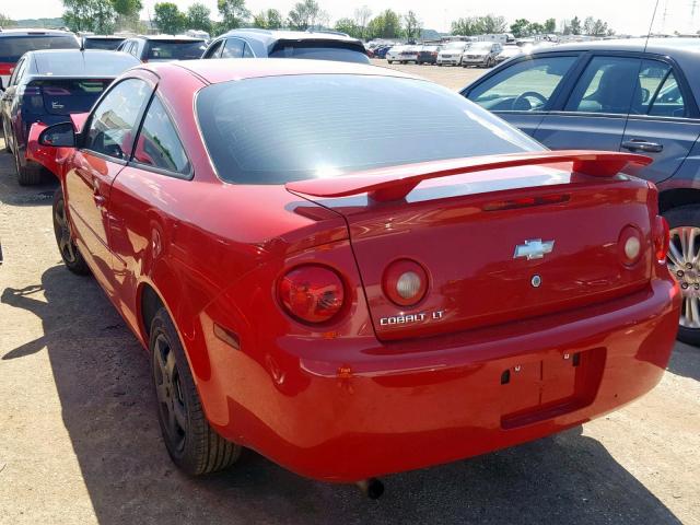 1G1AL15F277139023 - 2007 CHEVROLET COBALT LT RED photo 3