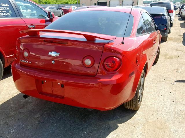 1G1AL15F277139023 - 2007 CHEVROLET COBALT LT RED photo 4