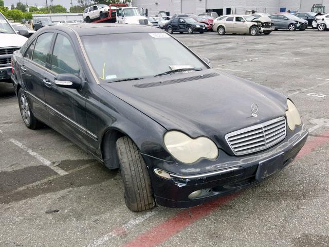 WDBRF61J22F279384 - 2002 MERCEDES-BENZ C 240 BLACK photo 1