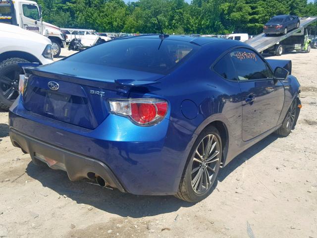 JF1ZCAC15D1613469 - 2013 SUBARU BRZ 2.0 LI BLUE photo 4