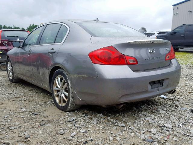 JNKCV61F19M355932 - 2009 INFINITI G37 GRAY photo 3