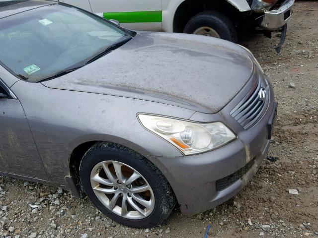 JNKCV61F19M355932 - 2009 INFINITI G37 GRAY photo 9