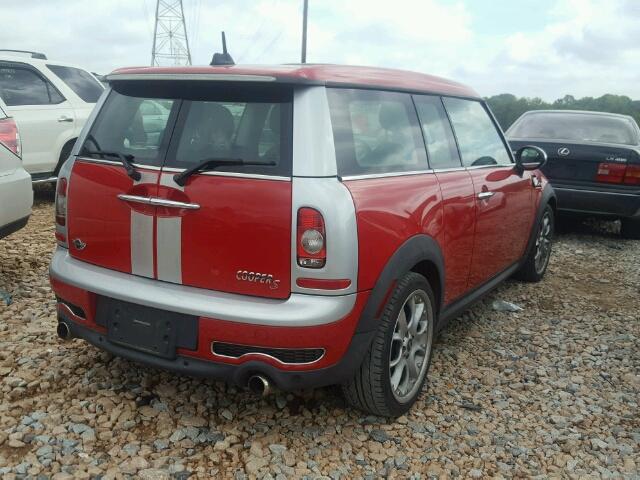 WMWMM33529TP74743 - 2009 MINI COOPER S C RED photo 4