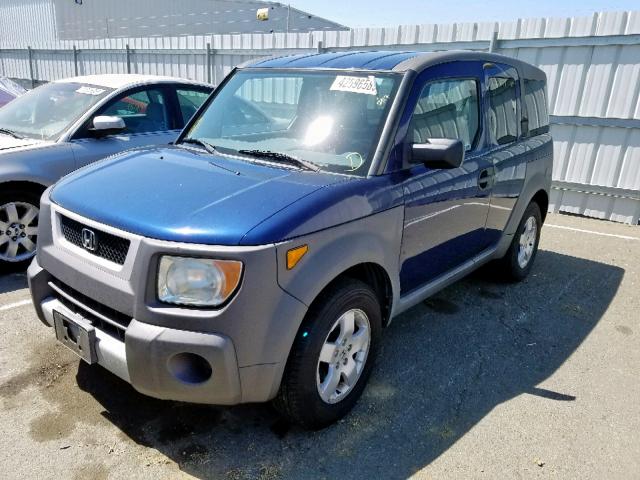 5J6YH28573L001795 - 2003 HONDA ELEMENT EX BLUE photo 2